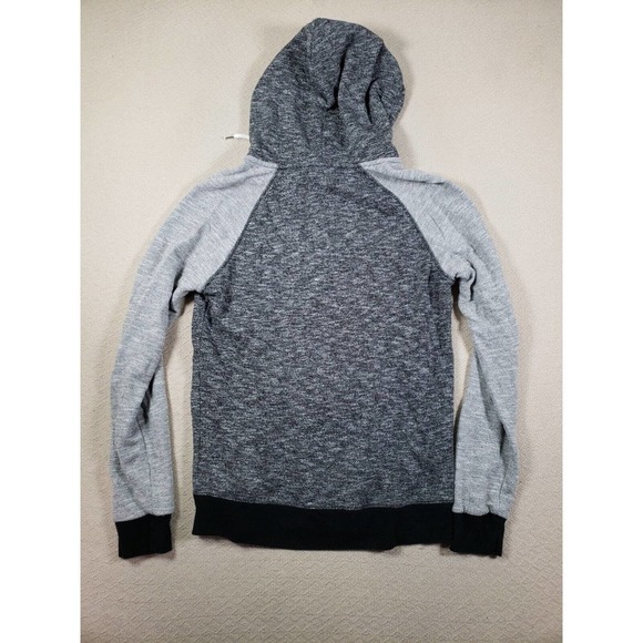 21 Men Sweater Mens Small Gray Colorblock Long Sleeve Full Zip Hoodie Pockets - Picture 9 of 12